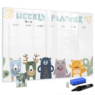 Tableau magnétique pour dessiner planificateur hebdomadaire pour enfants