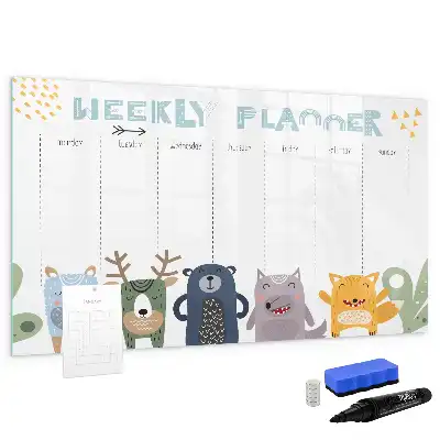 Tableau magnétique pour dessiner planificateur hebdomadaire pour enfants