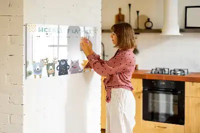 Tableau magnétique pour dessiner planificateur hebdomadaire pour enfants