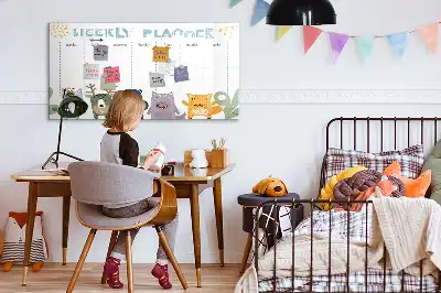 Tableau magnétique pour dessiner planificateur hebdomadaire pour enfants
