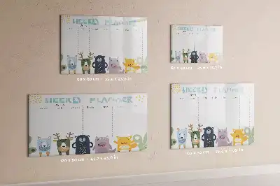 Tableau magnétique pour dessiner planificateur hebdomadaire pour enfants