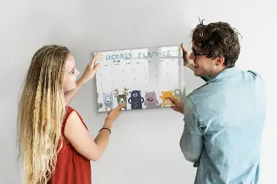 Tableau magnétique pour dessiner planificateur hebdomadaire pour enfants