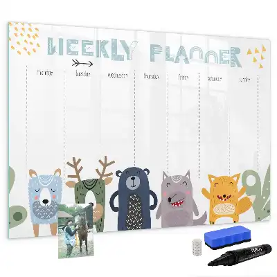 Tableau magnétique pour dessiner planificateur hebdomadaire pour enfants