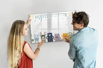 Tableau magnétique pour dessiner planificateur hebdomadaire pour enfants