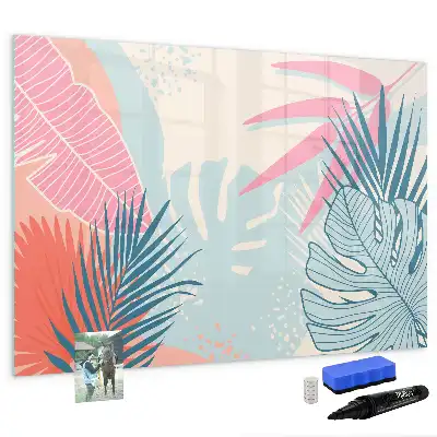 Tableau magnétique à dessiner feuilles pastel