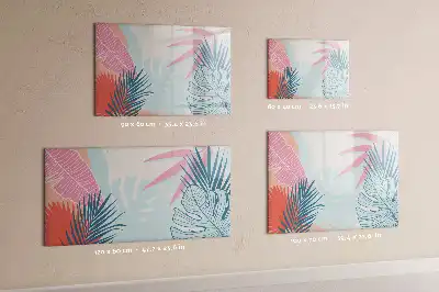 Tableau magnétique à dessiner feuilles pastel