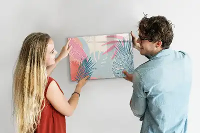 Tableau magnétique à dessiner feuilles pastel