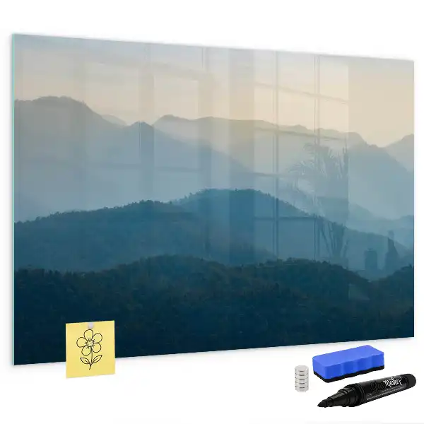 Tableau magnétique pour dessiner motif abstraction de paysage