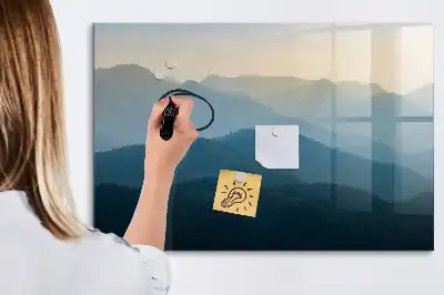 Tableau magnétique pour dessiner motif abstraction de paysage