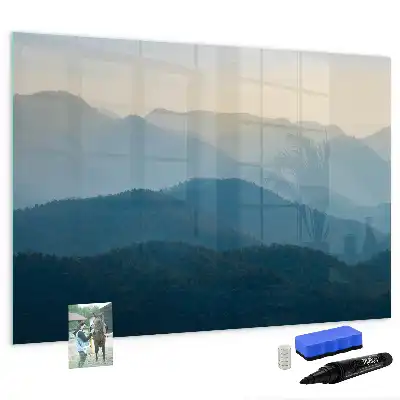Tableau magnétique pour dessiner motif abstraction de paysage