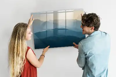 Tableau magnétique pour dessiner motif abstraction de paysage
