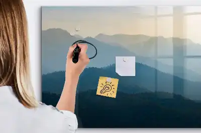 Tableau magnétique pour dessiner motif abstraction de paysage