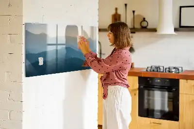 Tableau magnétique pour dessiner motif abstraction de paysage
