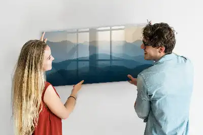 Tableau magnétique pour dessiner motif abstraction de paysage