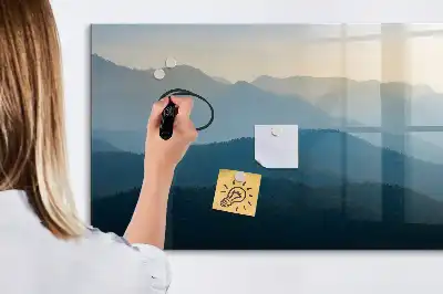 Tableau magnétique pour dessiner motif abstraction de paysage