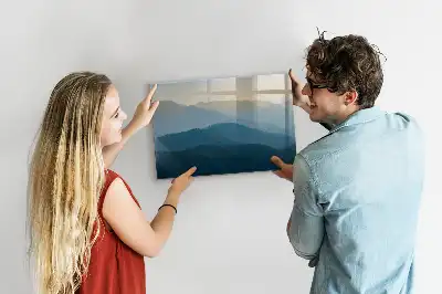 Tableau magnétique pour dessiner motif abstraction de paysage