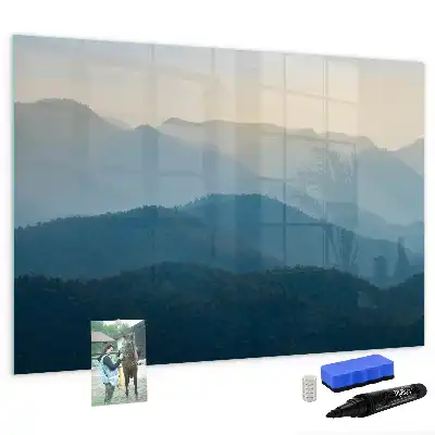 Tableau magnétique pour dessiner motif abstraction de paysage