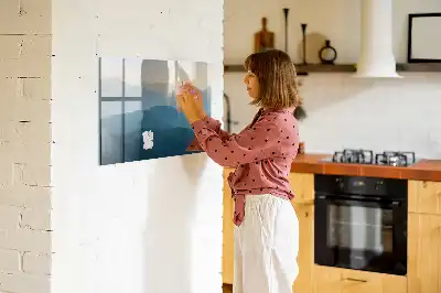 Tableau magnétique pour dessiner motif abstraction de paysage