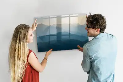 Tableau magnétique pour dessiner motif abstraction de paysage