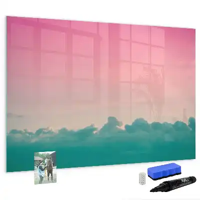 Tableau magnétique à dessiner motif ciel en dégradé