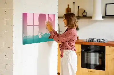 Tableau magnétique à dessiner motif ciel en dégradé