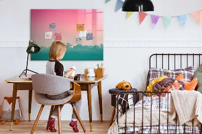 Tableau magnétique à dessiner motif ciel en dégradé