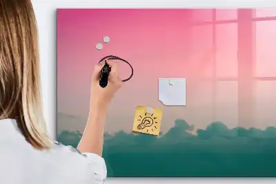 Tableau magnétique à dessiner motif ciel en dégradé