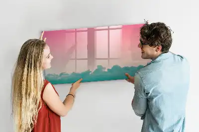 Tableau magnétique à dessiner motif ciel en dégradé