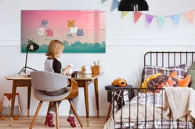 Tableau magnétique à dessiner motif ciel en dégradé