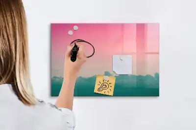 Tableau magnétique à dessiner motif ciel en dégradé