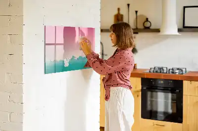 Tableau magnétique à dessiner motif ciel en dégradé
