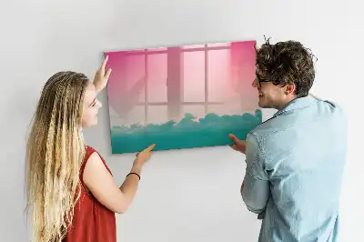 Tableau magnétique à dessiner motif ciel en dégradé