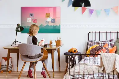 Tableau magnétique à dessiner motif ciel en dégradé