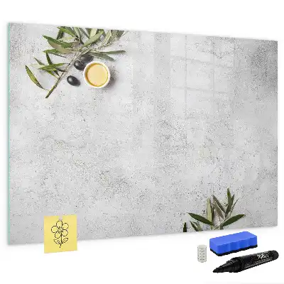 Tableau magnétique pour dessiner motif olives minimalistes