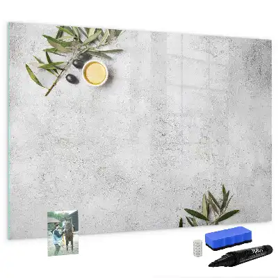 Tableau magnétique pour dessiner motif olives minimalistes