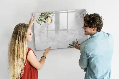 Tableau magnétique pour dessiner motif olives minimalistes