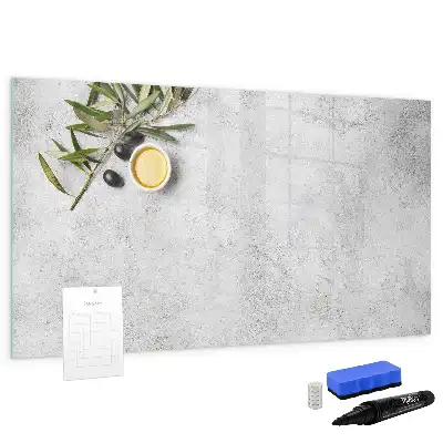 Tableau magnétique pour dessiner motif olives minimalistes