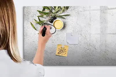 Tableau magnétique pour dessiner motif olives minimalistes