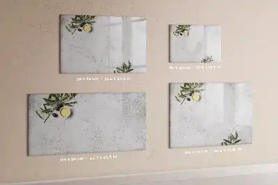 Tableau magnétique pour dessiner motif olives minimalistes