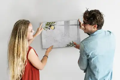 Tableau magnétique pour dessiner motif olives minimalistes