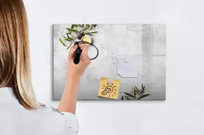 Tableau magnétique pour dessiner motif olives minimalistes