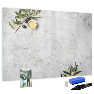 Tableau magnétique pour dessiner motif olives minimalistes