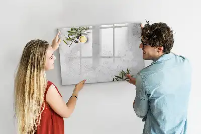 Tableau magnétique pour dessiner motif olives minimalistes