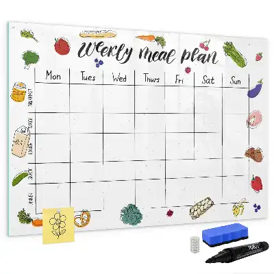 Planificateur de repas hebdomadaire tableau magnétique pour dessiner