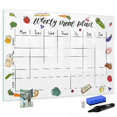 Planificateur de repas hebdomadaire tableau magnétique pour dessiner