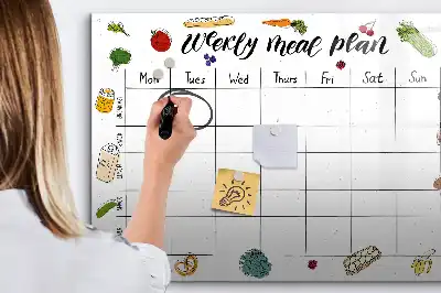 Planificateur de repas hebdomadaire tableau magnétique pour dessiner