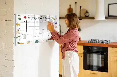 Planificateur de repas hebdomadaire tableau magnétique pour dessiner