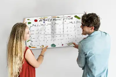 Planificateur de repas hebdomadaire tableau magnétique pour dessiner