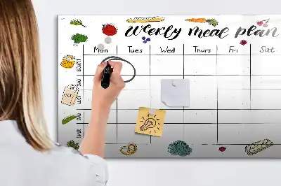 Planificateur de repas hebdomadaire tableau magnétique pour dessiner