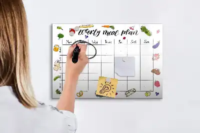 Planificateur de repas hebdomadaire tableau magnétique pour dessiner